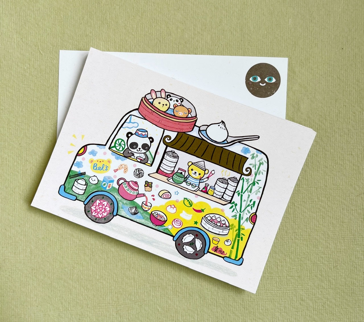 Illustrative postcard - cute adventure A6 postcard