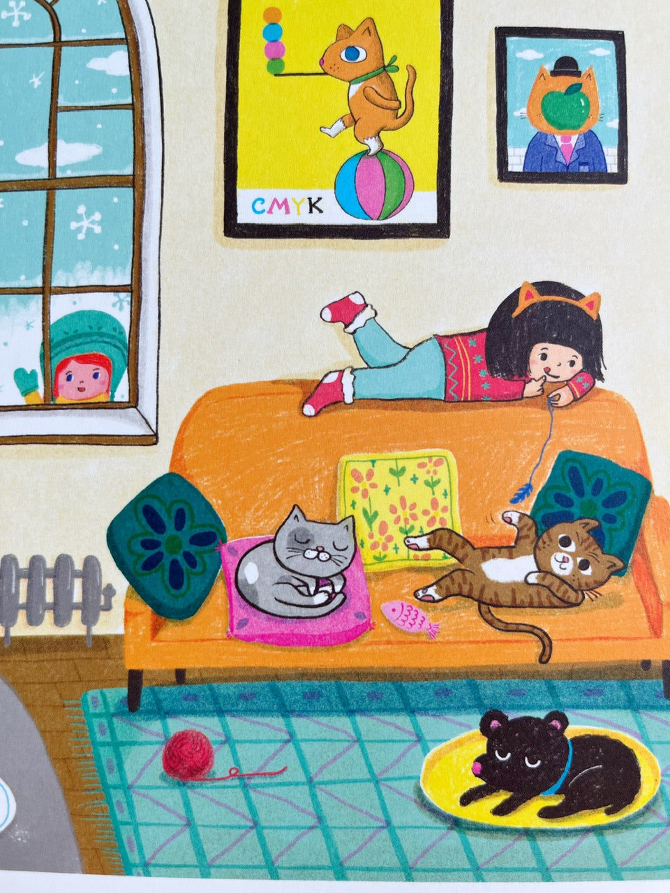 Girls and Cats 2024 calendar- A4 Wall Calendar