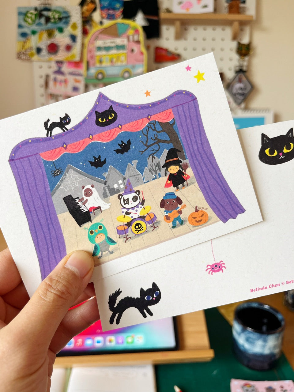 Illustrative postcard - cute adventure A6 postcard