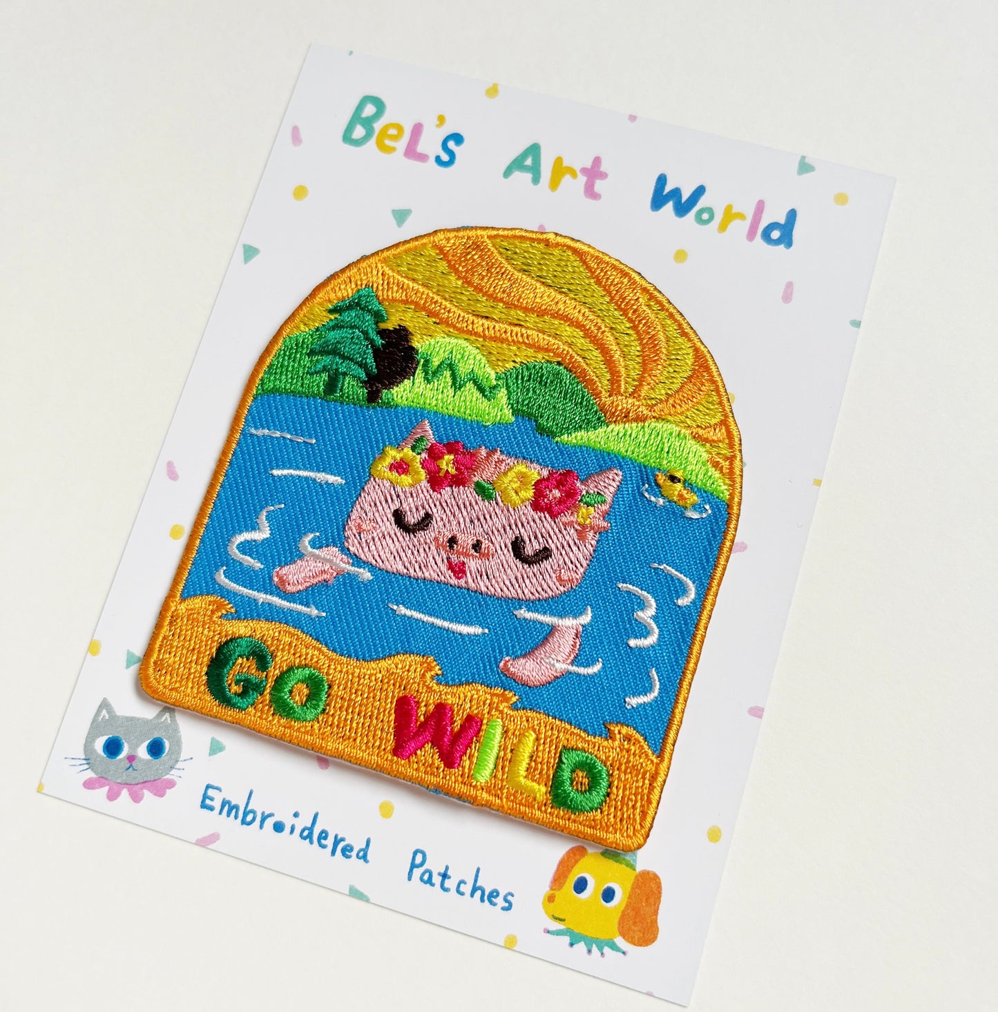 Go wild - wild swimming, cold water swimmer Iron On Patch