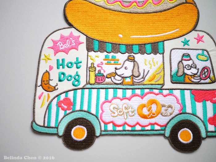 Hot Dog Truck XXL Back Patch