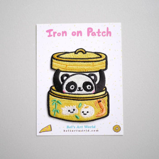 Dim Sum Panda Iron On Patch