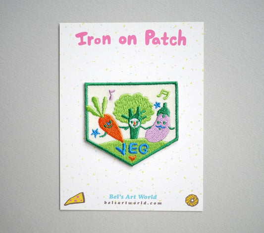 Veg Party - Iron On or sew on Patch