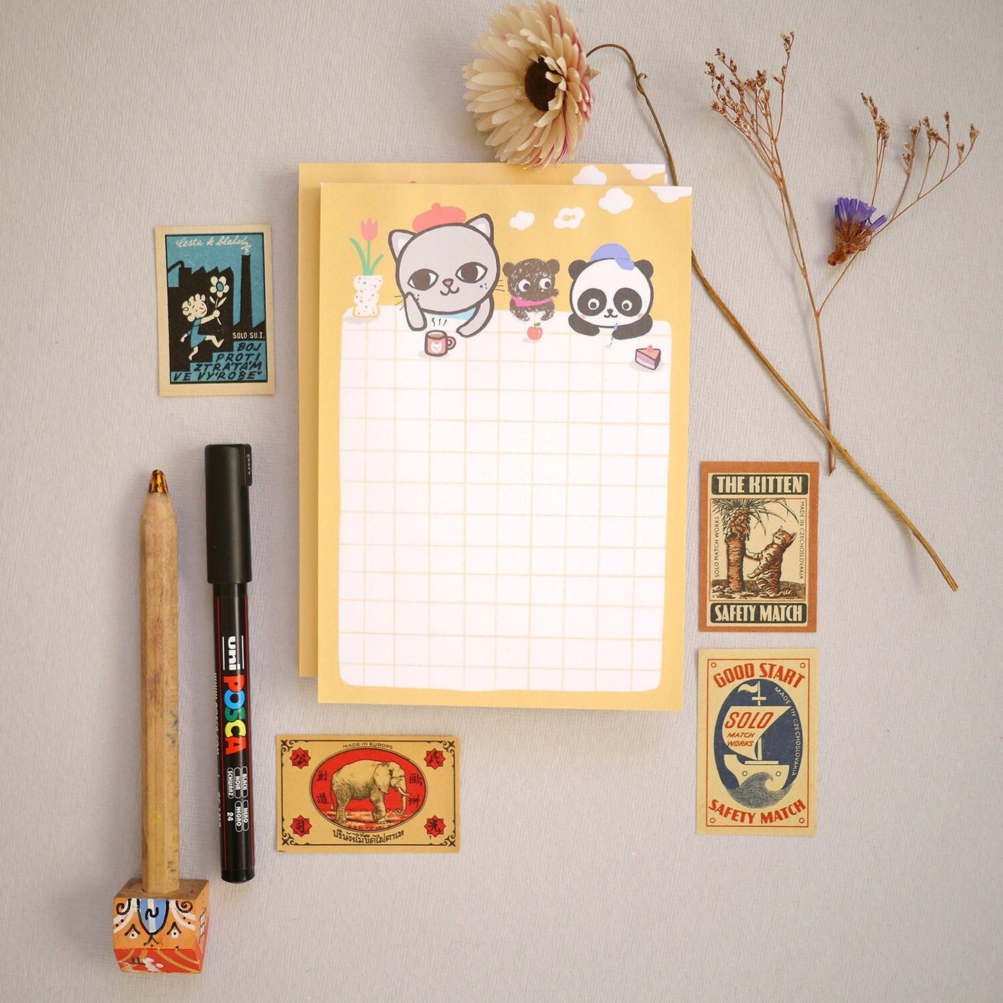 Afternoon day dreaming Notepad - A6 List pad, tear away notepad, Cute Illustration notepad