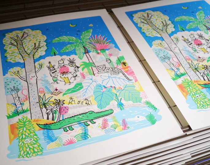 Jungle Story - B2 Original limited edition silk screen print