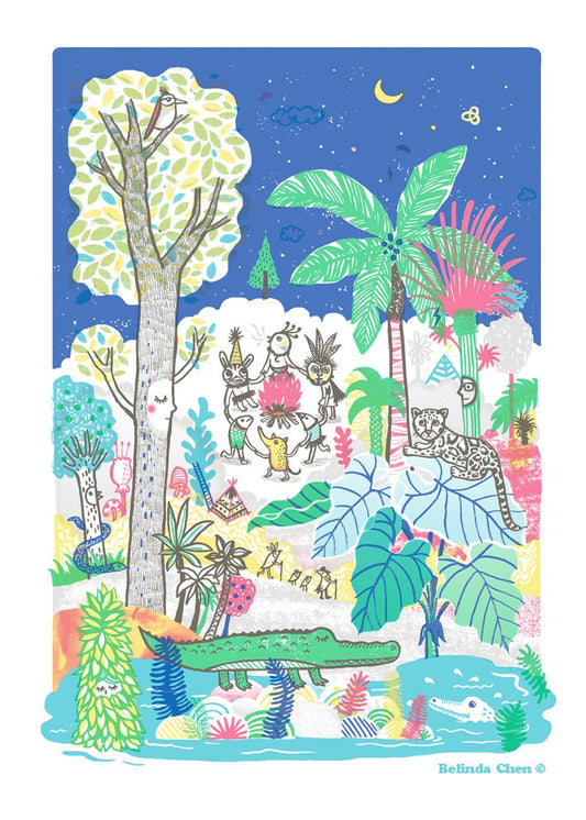 Jungle Story - B2 Original limited edition silk screen print