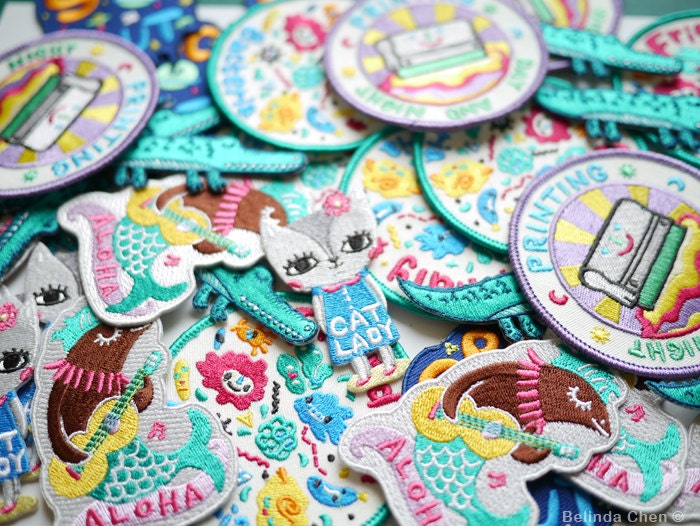 Printing Day And Night / new colour way / Iron On Patch