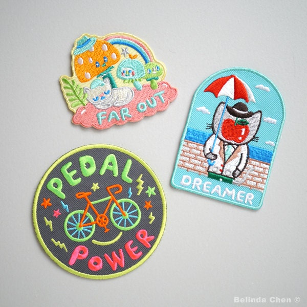 Pedal Power - Bike Iron On Patch