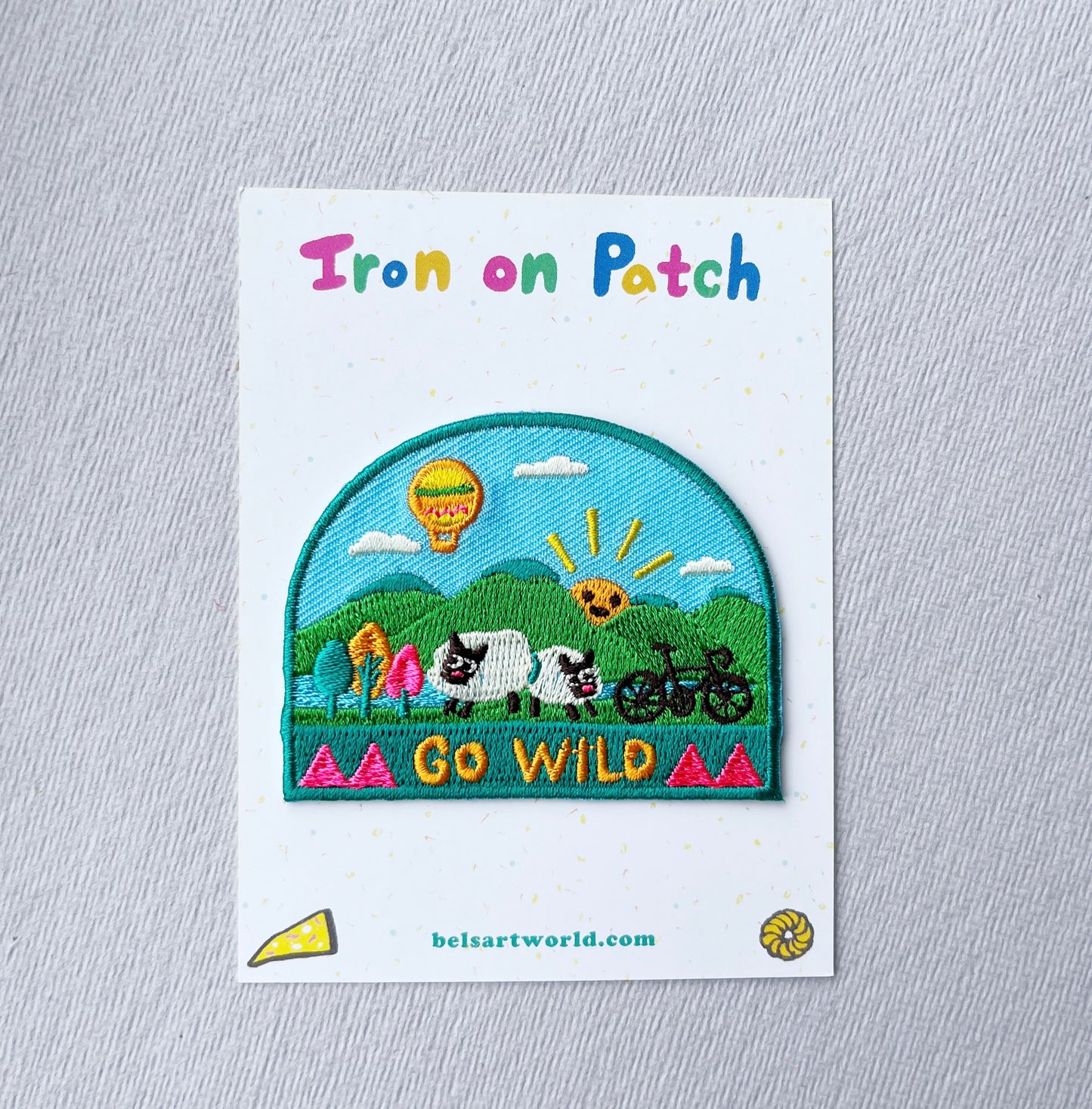 Go wild sheep and bike Iron On Patch