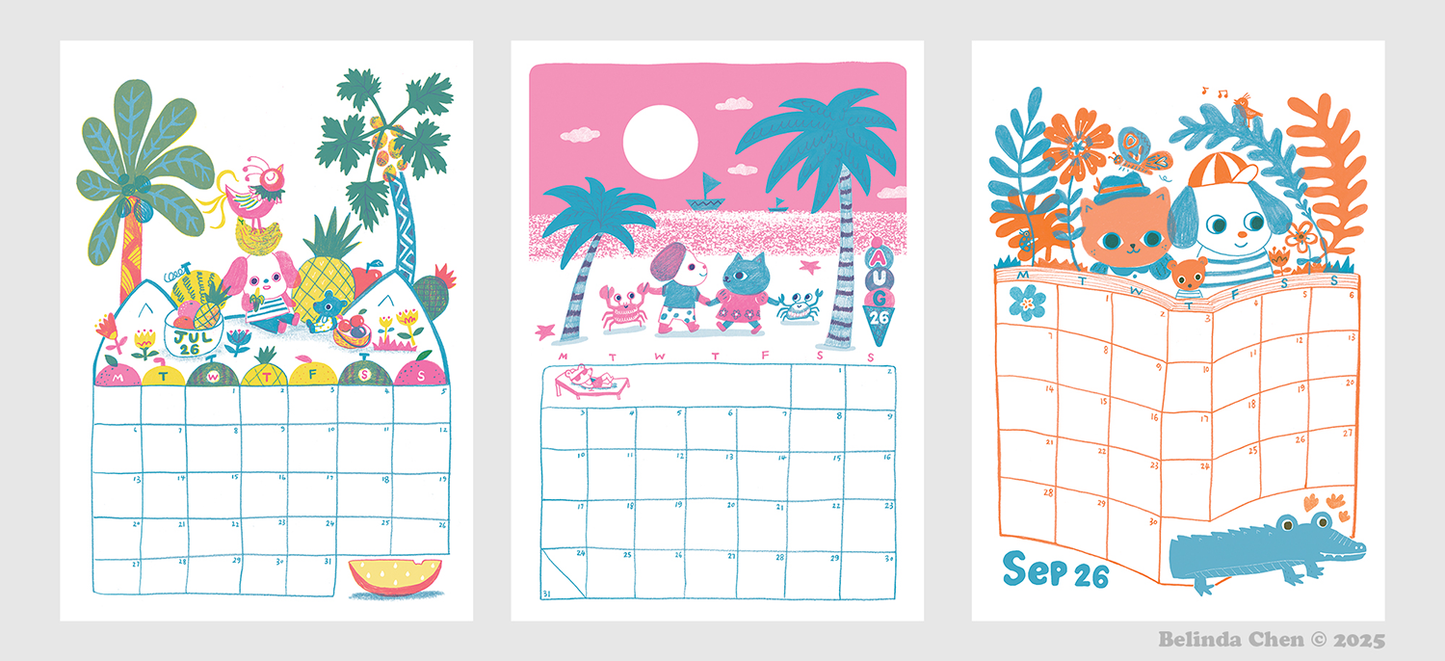 Pre-Order Cat, Puppy and Mouse Adventure Calendar 2026  - A4