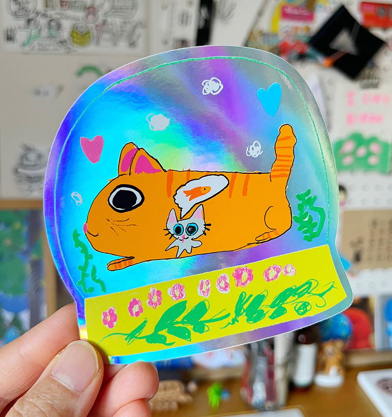 Illustrated vinyl stickers