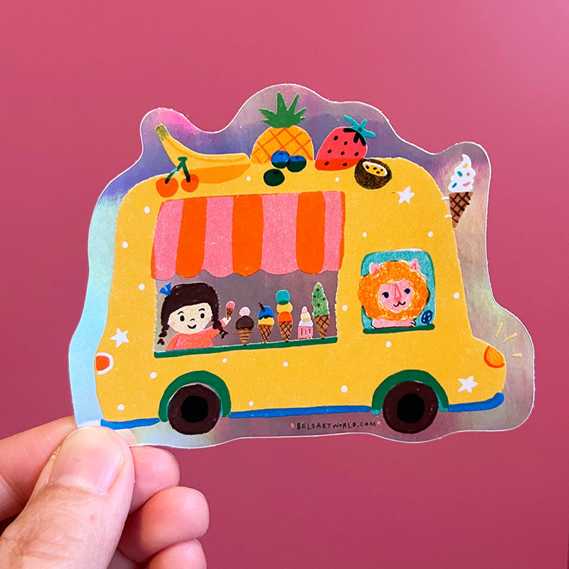 Illustrated vinyl stickers