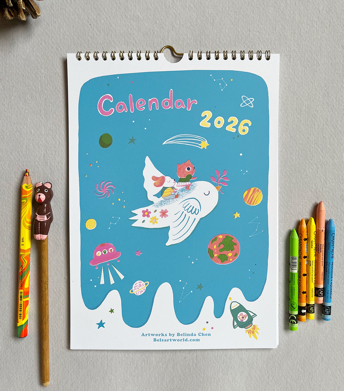 Cat, Puppy and Mouse Adventure Calendar 2026  - A4
