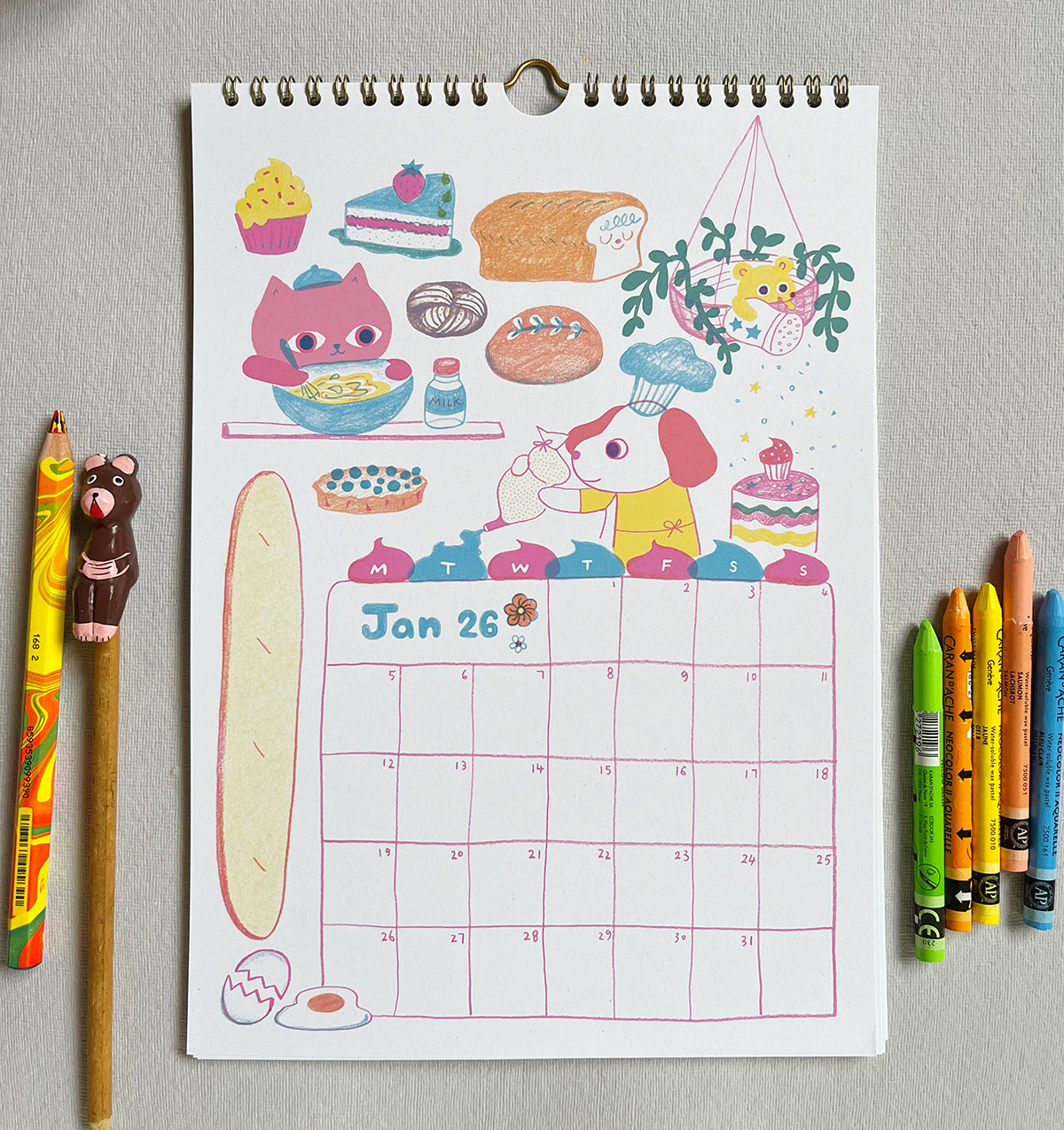 Cat, Puppy and Mouse Adventure Calendar 2026  - A4