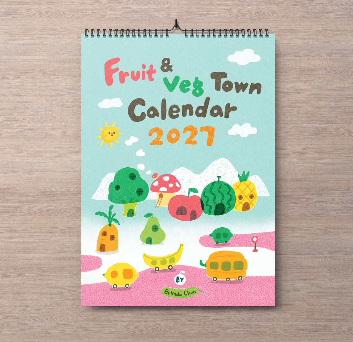 Pre order - Fruit and Veg Town A4 Wall Calendar 2027