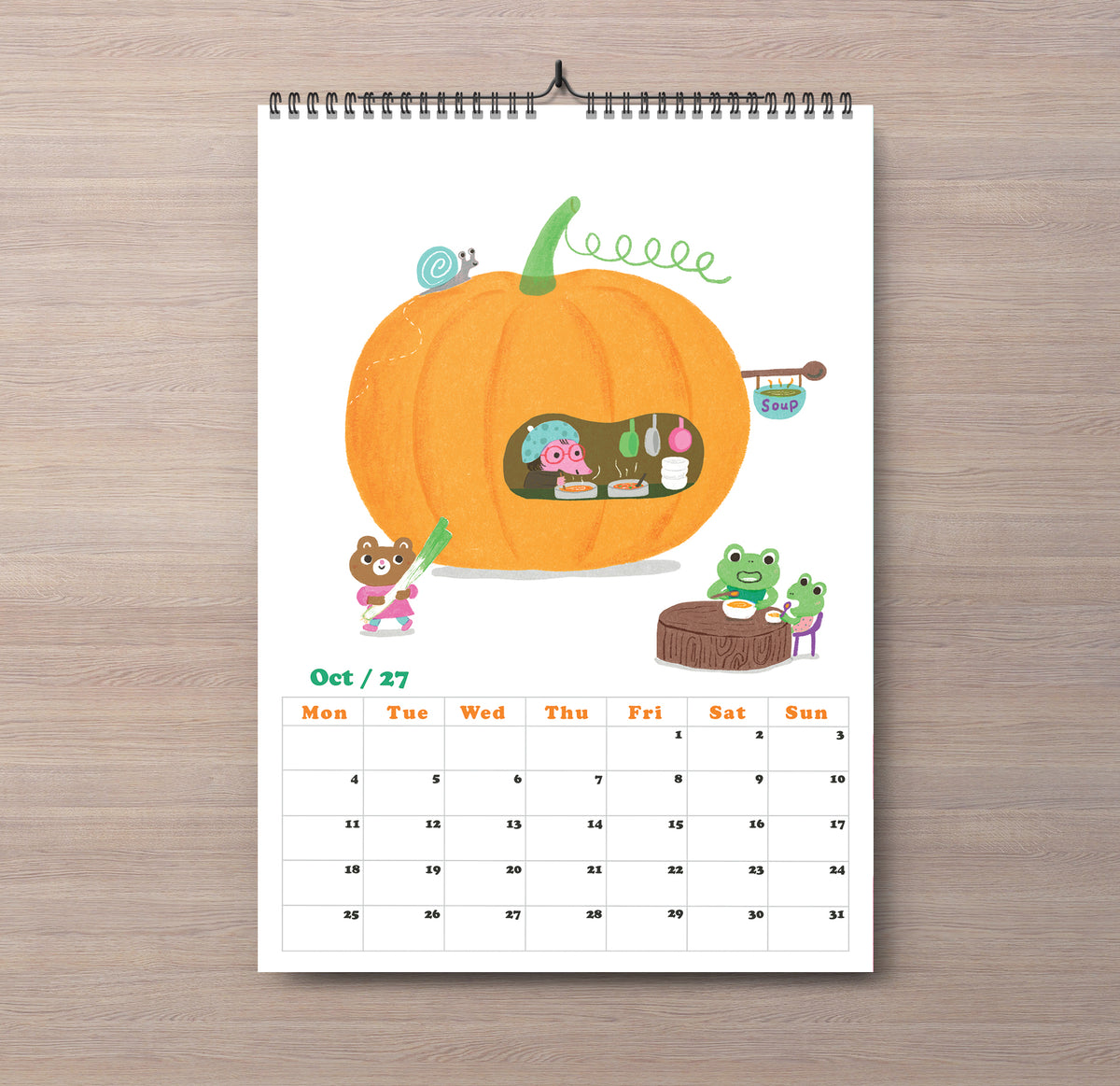 Pre order - Fruit and Veg Town A4 Wall Calendar 2027