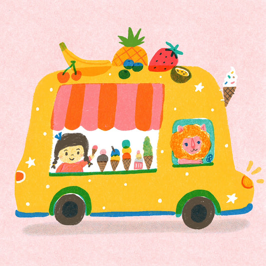 Girl and Ice cream truck 1
