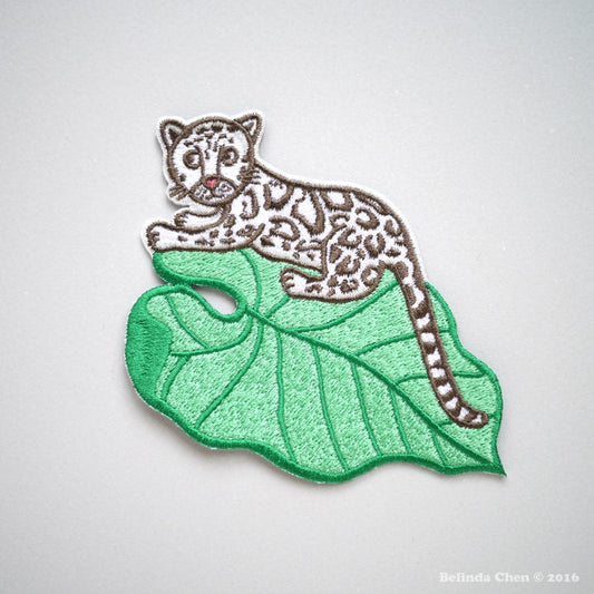 Clouded Leonpard Iron On Patch