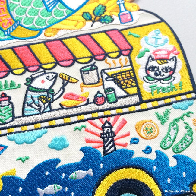 Fish n' Chips Truck XXL Back Patch