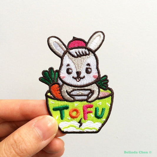 Bunny Tofu Iron On Patch