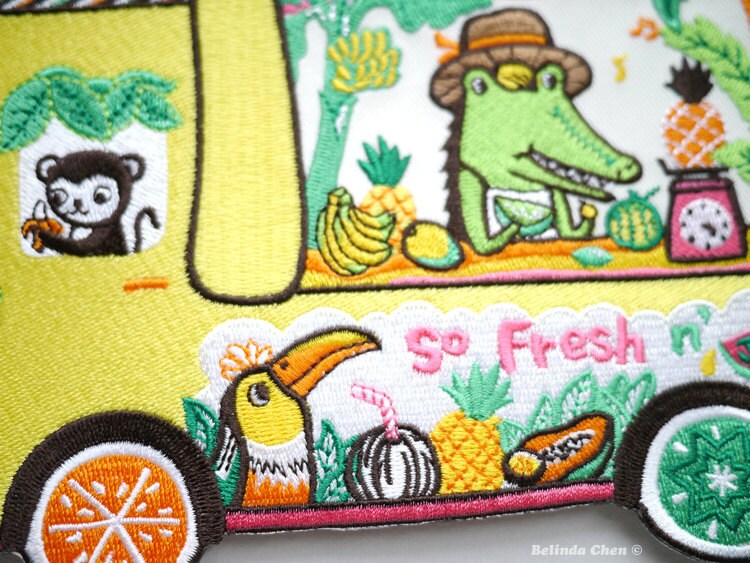 Tropical Fruits Truck XXL Back Patch