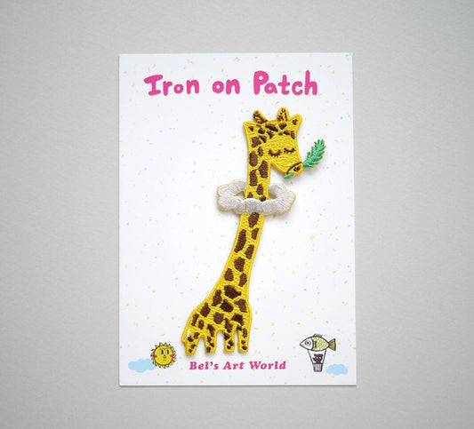 Giraffe in the cloud Iron On Patch