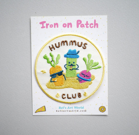 Hummus Club -  Iron On Patch
