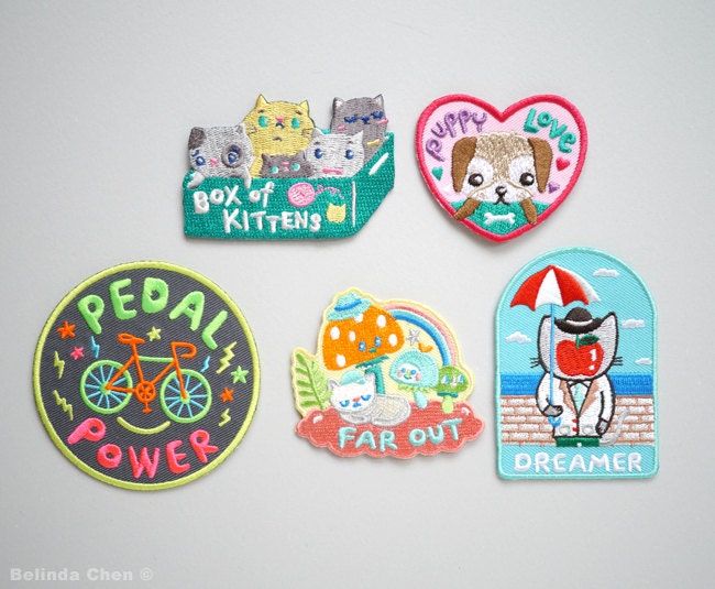 Bel's Art World - 6 x Mix and Match Iron on Patches